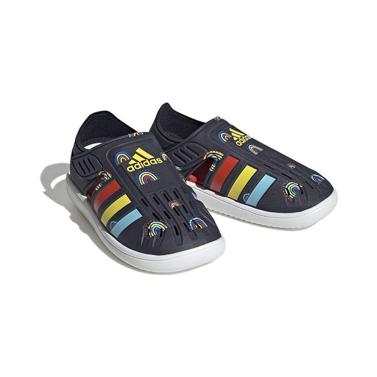 adidas Летние водные сандалии с закрытым носком J, детские кроссовки для развлечений на весь день, синие легенда-чернила, жирный оранжевый GY2459