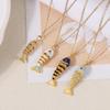 Summer Ocean Series Colorful Fish Pendant Necklace Personalized Fashionable Goldfish Jewelry Gift