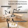 Overhead Phone Stand Adjustable Desk Camera Mount with Fill Light for Live Streaming