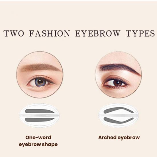 6G Eyebrow Stamp Waterproof Sweatproof Long Lasting Brow Powder 3 Shapes Colors Makeup Brow Stamp for Beginners