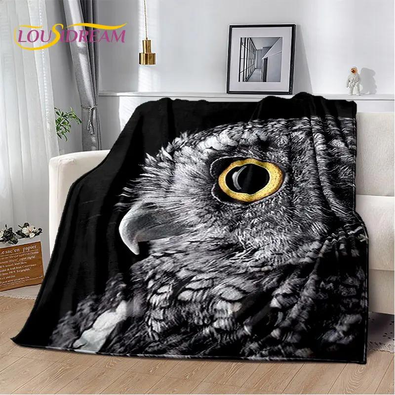 Мягкое плюшевое одеяло с милой совой 3D мультфильмом, фланелевое одеяло для гостиной, спальни, кровати, дивана, чехол для пикника, Bettdecke Kid