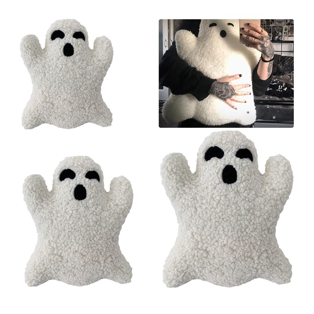 Cute Short Plush Ghost Throw Pillow For Home Sofa Chair Decor Friends Gift 20/30/40CM