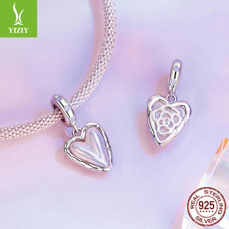 Chasing Aurora Love Pendant S925 Sterling Silver Diy Necklace Bracelet Beaded Accessories Premium Light Luxury