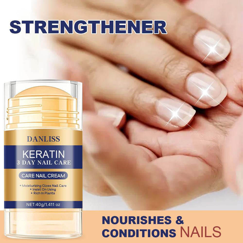 KERATIN CARE NAIL Cream For Damaged Discolored Thick nails-SOYBEAN · CASTOR OIL, BEESWAX, LAVENDER ·LANOLIN, ALOE VERA,40ml