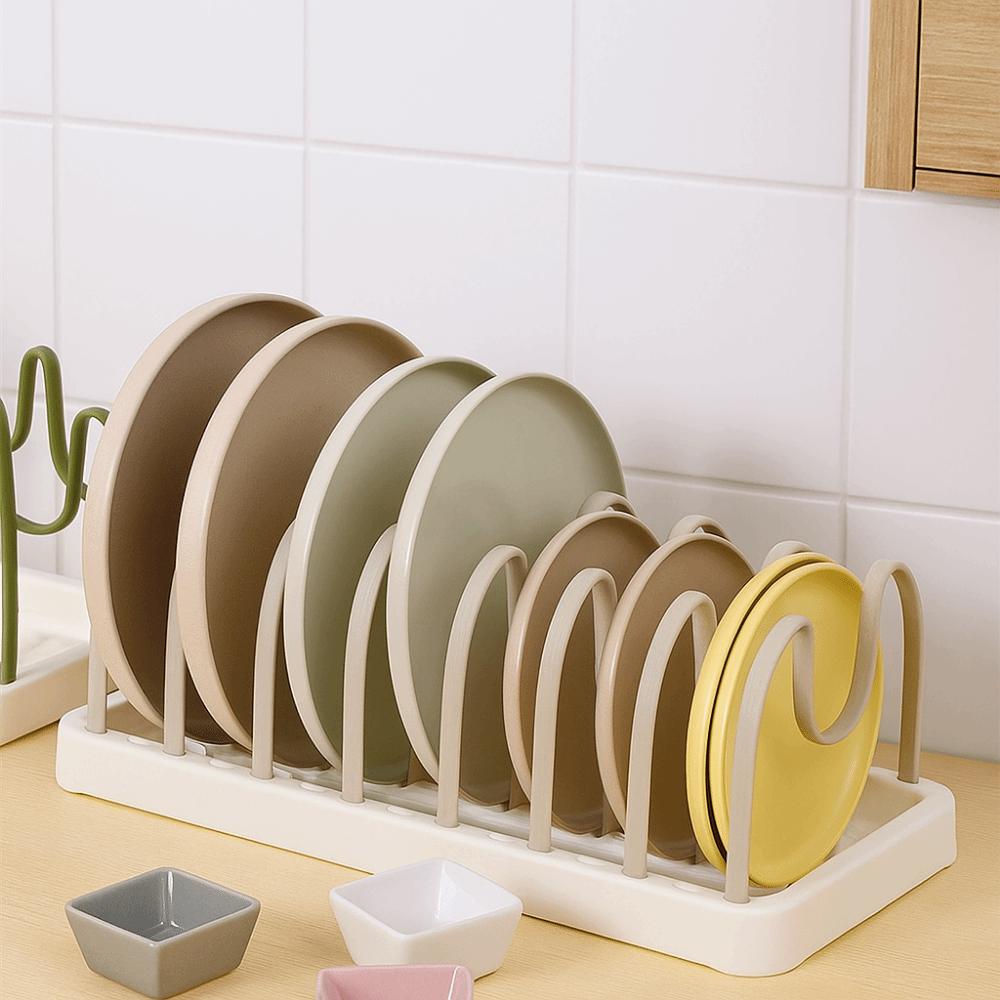 Регулируемая подставка для крышек кастрюль Пластиковая сушилка для посуды Многофункциональный держатель для крышек кастрюль Кухня