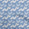 Georgette Viscose Medium Blue Fabric Birds Rooster  Dress Material Fabric Print Fabric By The Yard 42 Inch
