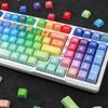 133Keys Rainbow Keycaps DA Profile 9.5mm Thick PBT Keycaps для 61/87/104/108 Layout Mechanical Keyboard Keycaps