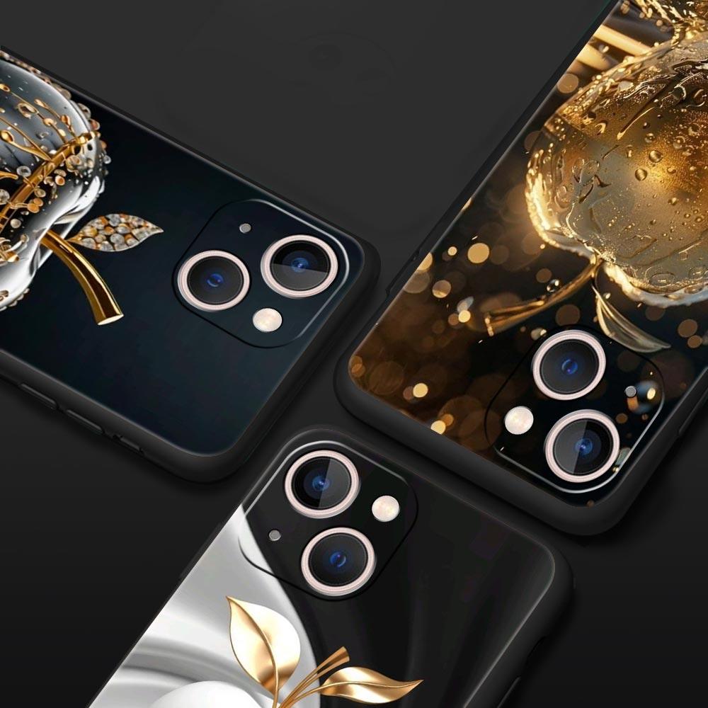 Счастливый Черный Чехол для Телефона Apple для iPhone 17 16 15 14 13 12 Pro Max 11 Pro Max 17 AIR Plus Ударопрочный Мягкий ТПУ Чехол Fundas