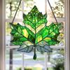 Maple Leaf Fall Ornament Window Hanging Autumn Leaf Suncatcher Stained Glass Wall Art for Thanksgiving Autumn Indoor Outdoor Home Decor