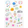 Facet Tattoo Sticker 16 Types Set, Facet Tattoo 001, 1 Set