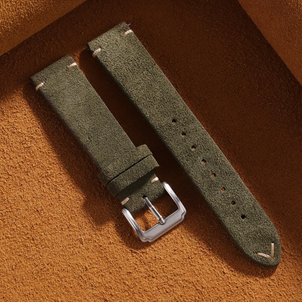 14 мм 16 мм 18 мм 20 мм 22 мм Браслет с быстрой застежкой Мягкий замшевый ремешок Браслет из телячьей кожи для женщин мужчин Коричневый ремешок Ремешок для смарт-часов