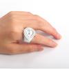 Jewelrywe Кольцо-часы Водонепроницаемые Деловые Модные Кварцевые Спортивные Нержавеющая сталь Откидная крышка Циферблат с цифрами