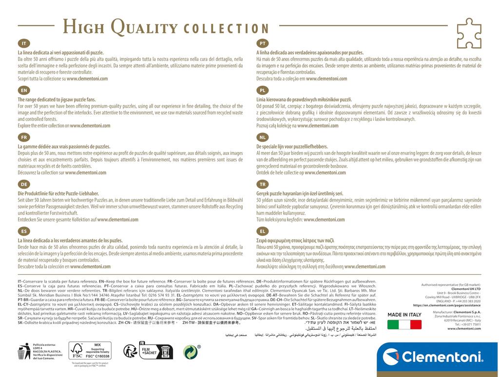 Clementoni 39830 Disney Impossible Classic 1000 Piece Jigsaw Puzzle, Adults 14-99 Years Old, Gift for Men and Women, Hard Jigsaw Puzzle, Made In