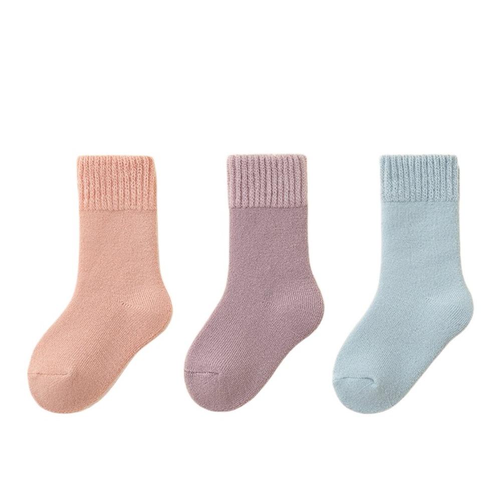 3 Pairs Super Thicker Winter Socks Children's Anklets Socks New Thermal Terry Socks  for Toddlers