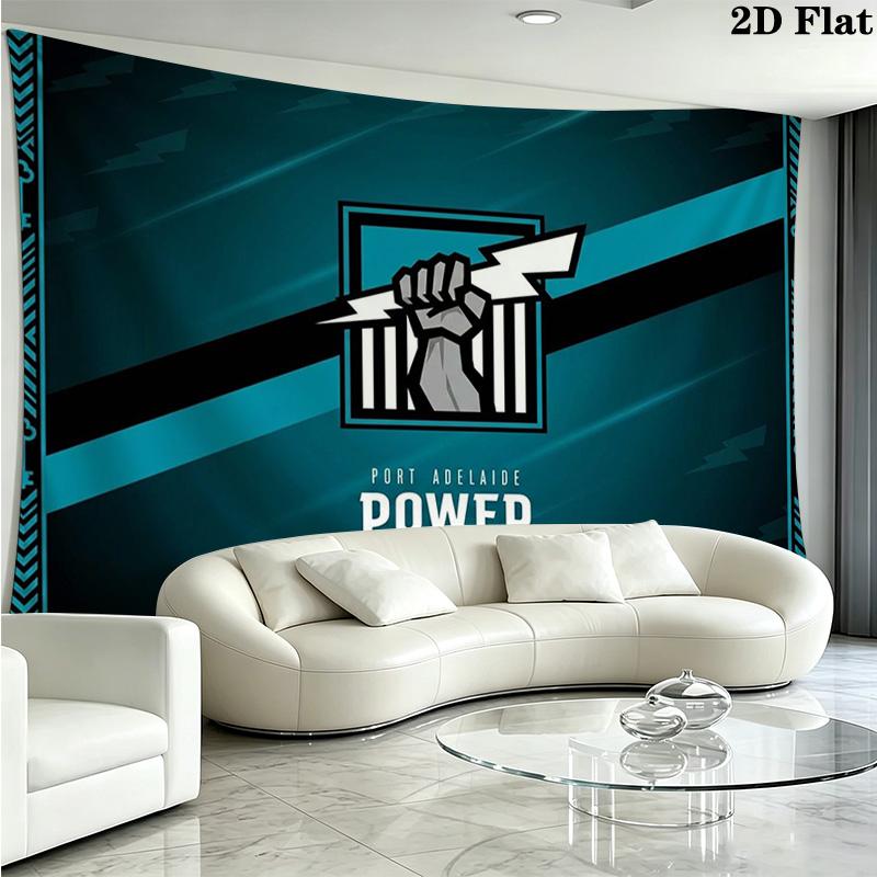 Port Adelaide Power Wall Tapestry Aesthetic Wall Hanging Printed Fabric Blanket Decorative Tapestries for Bedroom Living Room Home Decor