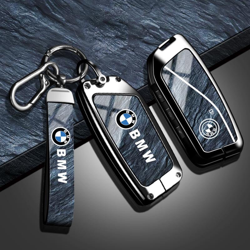 BBII7 Zinc Alloy Car Remote Key Case Cover Shell For BMW Series 7 735i 740Li X7 X1 U11 2023 I7 G07 LCI XM Protector Holder Accessory