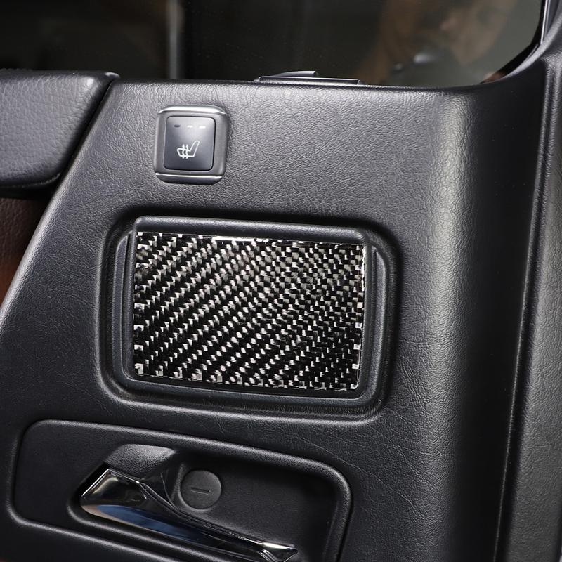 For Mercedes-Benz G-Class W463 2013-18 Soft Carbon Fiber Rear Ashtray Panel Decorative Sticker Interior Modification Accessories
