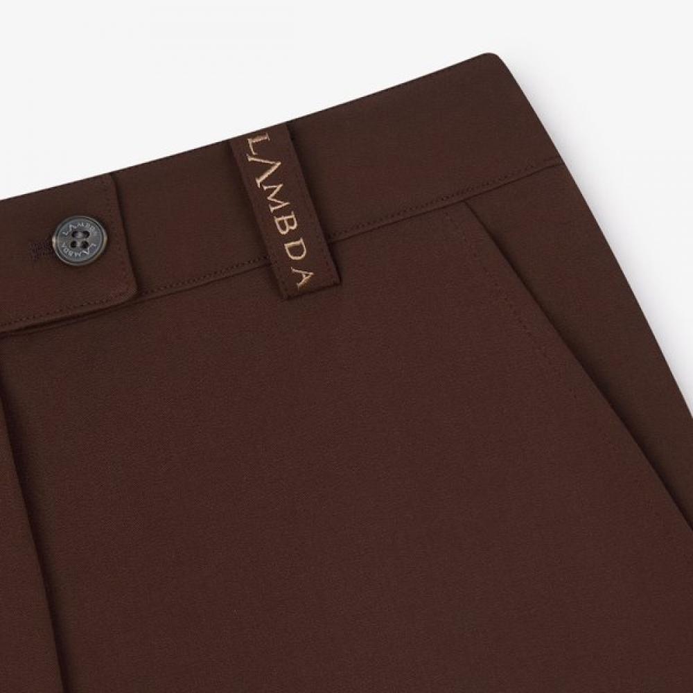 Lambda Women Golf Longline Slit Pants Cinnamon Brown 62611