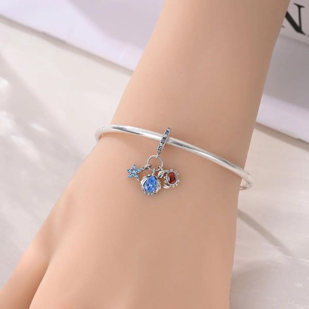 Copper Charms Coconut Tree Cactus Starfish Beach Beads Fit Original Bracelets Bangle Diy Pendant Fine Jewelry Gift