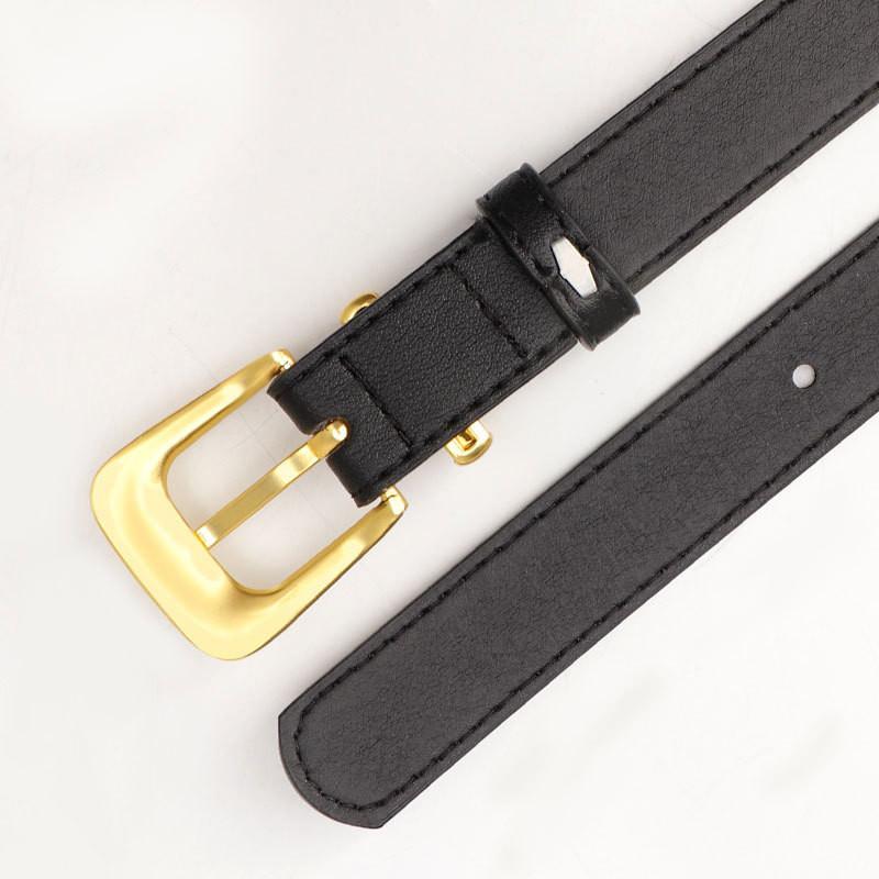 Stylish Faux Leather Belt For Women With Alloy Pin Buckle Elegant Casual Waist Accessory