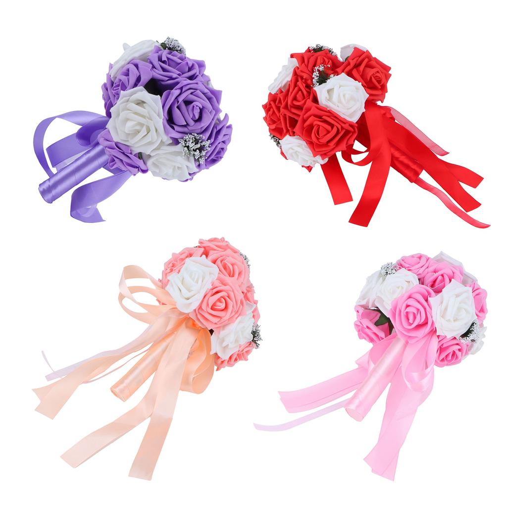 Свадебный букет из искусственных цветов PE для свадебной сцены, офиса, украшения дома