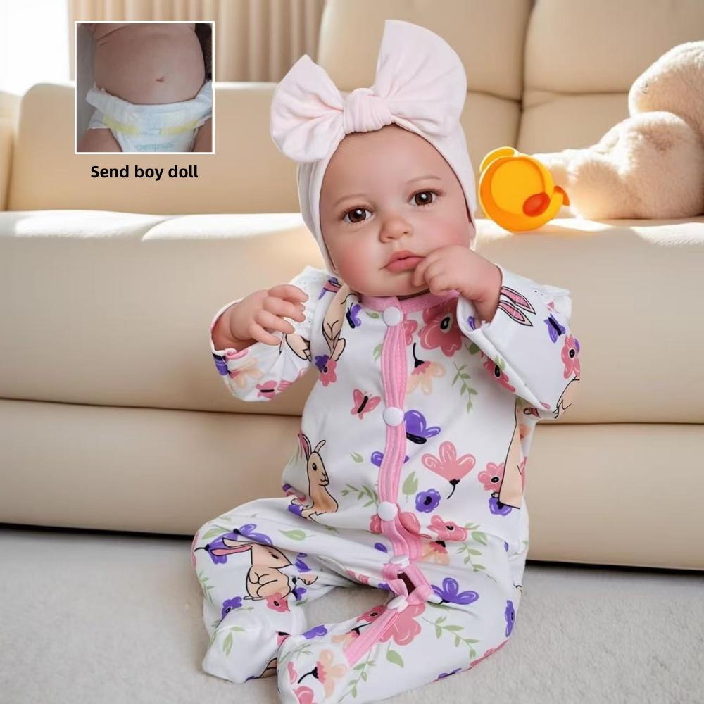 18-дюймовые реалистичные куклы-реборн ЛуЛу с открытыми глазами, с расписанными вручную волосами, куклы-новорожденные для мальчика и девочки, реалистичные, полностью виниловые, с тканевым телом, куклы-реборн на выбор