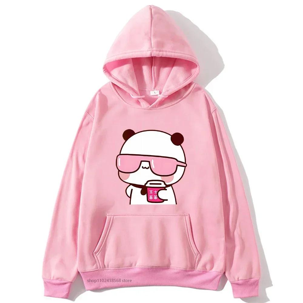 Couple Hoodies Bubu Is Watching Movie With Dudu Sweatshirt Cartoon Kawaii Pullover Harajuku Men Women Fashion Casual HipHop