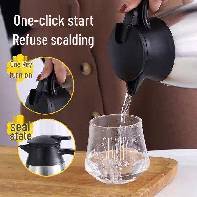 2L Stainless Steel Vacuum Insulated Coffee Kettle: Large Capacity Hot Water Bottle for Household Use - Great Gift