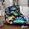 1pc DinoGalaxy Lightweight Flannel Blanket, Comfortable and Warm Blanket, for Office and Camping Sofa Bed, Livingroom088