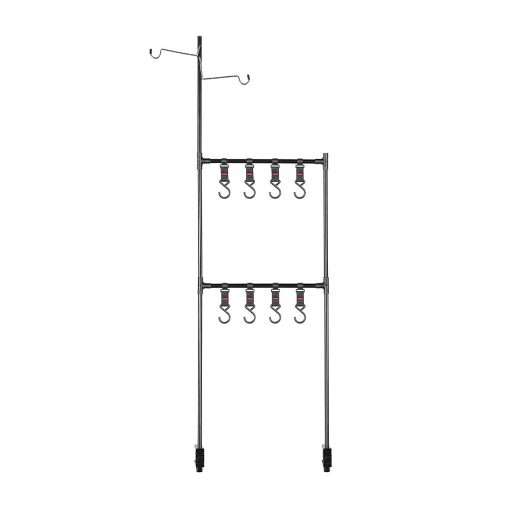 Camping Table Storage Rack Multi-functional BBQ Tableware Rack Adjustable Lightweight for Picnic Barbecue Travel Hiking Supplies