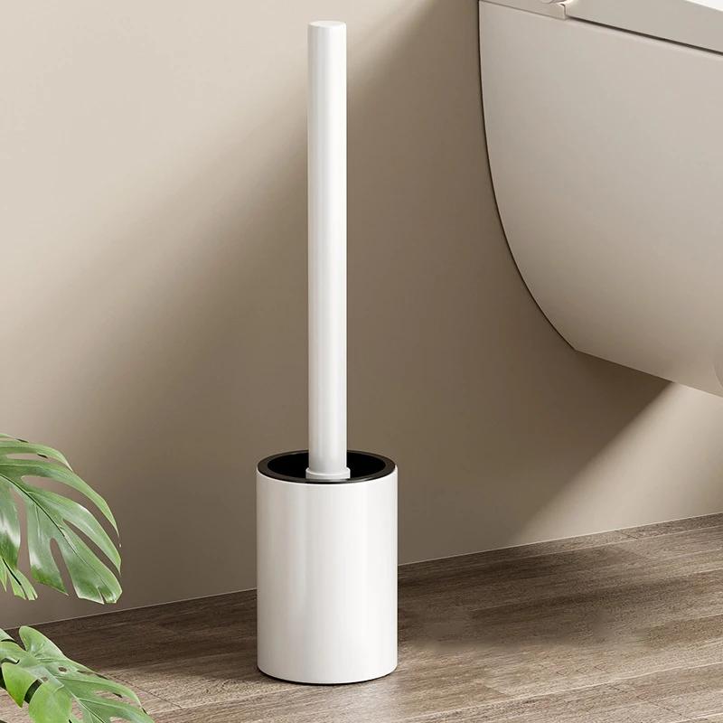 Держатель для туалетной щетки для ванной комнаты, чистящие средства, космический алюминиевый настенный держатель без дрели, вертикальная щетка для унитаза, аксессуары для ванной комнаты