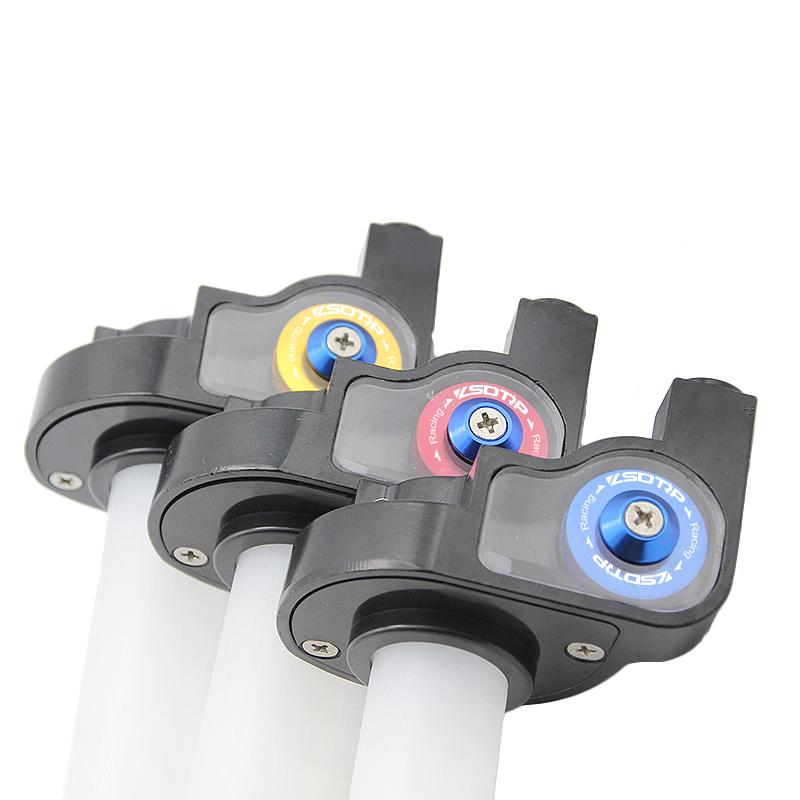 Sclmotos- 22mm Motorcycle Racing Aluminum Visible Quick Twist Gas Throttle Settle Grips Dirt Pit Bike ATV UTV XR50 CRF50 KLX
