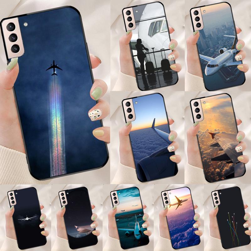 Чехол-футляр с рисунком Самолет Авиалайнер для Samsung Galaxy S25 Ultra S9 S10 S20 S22 Plus S21 FE S23 S24 Ultra