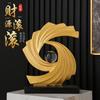 Resin Fortune Flow Decorative Figurine Living Room TV Cabinet Office Entryway Modern Home Decor Gift
