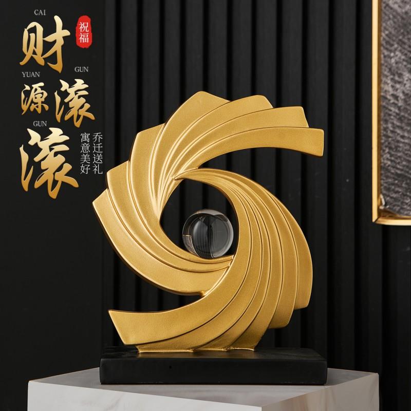 Resin Fortune Flow Decorative Figurine Living Room TV Cabinet Office Entryway Modern Home Decor Gift