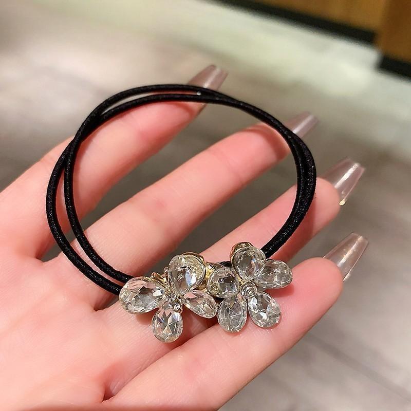Модные эластичные резинки для волос со стразами для девочек, кольцо для волос, веревка, резинка-скранчи, аксессуары, украшение для хвостика, аксессуары