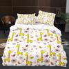 Giraffe Duvet Cover Set Giraffes Eastern Style Environment Retro Bedding Set Animal Theme King Size Soft Comfortable Quilt Cover