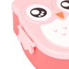 Пластиковый портативный ланч-бокс с изображением совы из мультфильма, безопасный для хранения в микроволновой печи