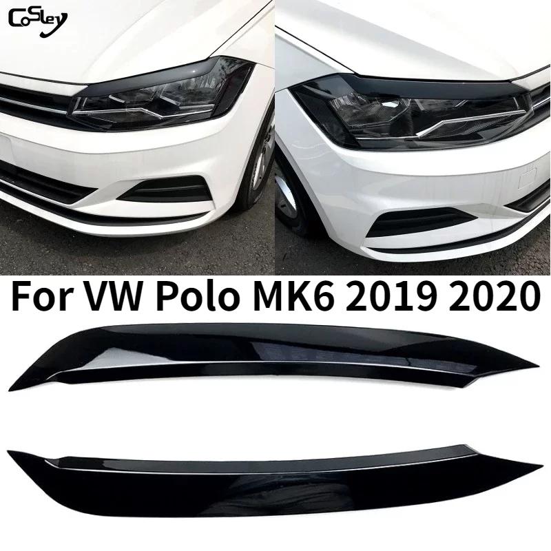 2 шт. спойлер на заднее окно и крылья для VW Polo MK6 2018 ABS глянцевый черный боковой автомобиль декоративный экстерьер
