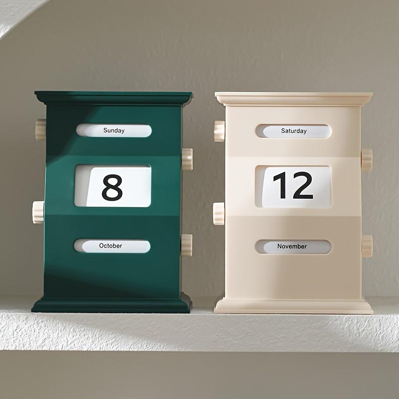 Настольный календарь с перекидным дисплеем, многоразовый календарь на каждый год, индикаторы дня и месяца, многоразовые домашние украшения, подарок