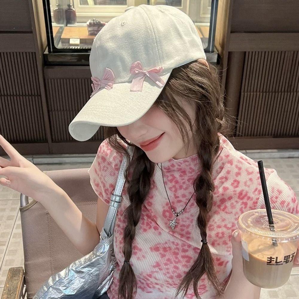 Wide Brim Bow Baseball Hats Adjustable Beach Hat Fashion Hip Hop Hat For Men Women