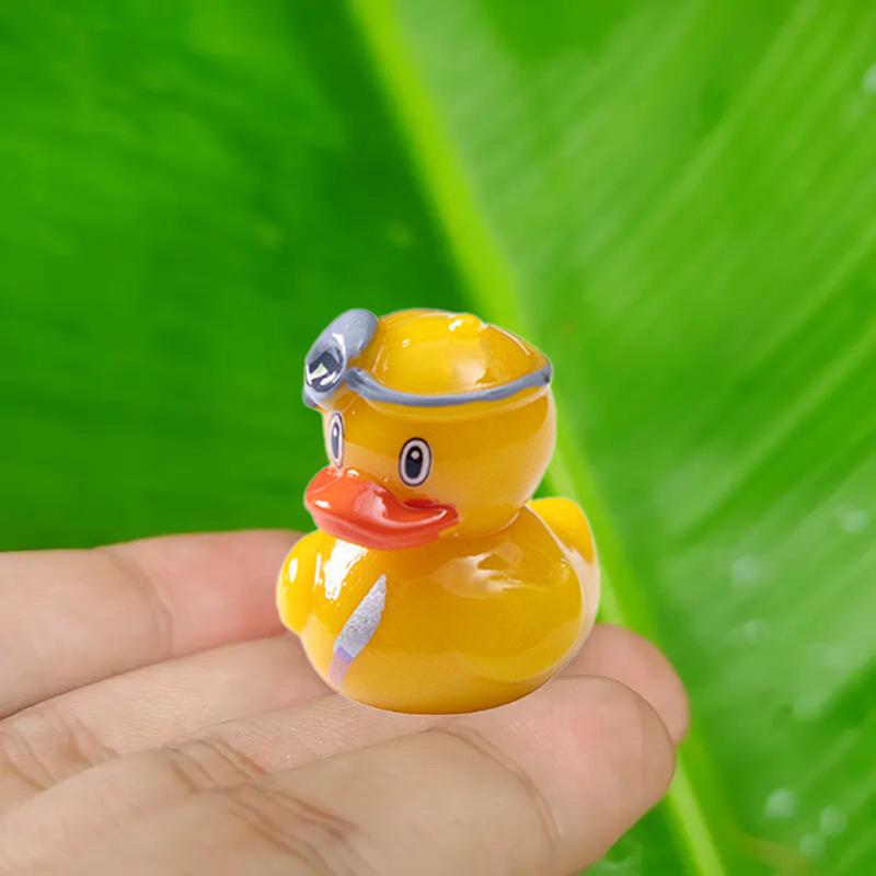 5-14Pcs Halloween Demon Ducks Miniature Figures Resin Mini Colorul Duck Ornament Landscape Dollhouse Fairy Garden Home Decor