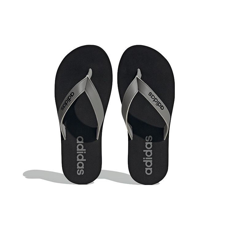 adidas Eezay Нескользящие Прочные Массажные Шлепанцы из ЭВА Мужская Обувь Черный Серый HP2927