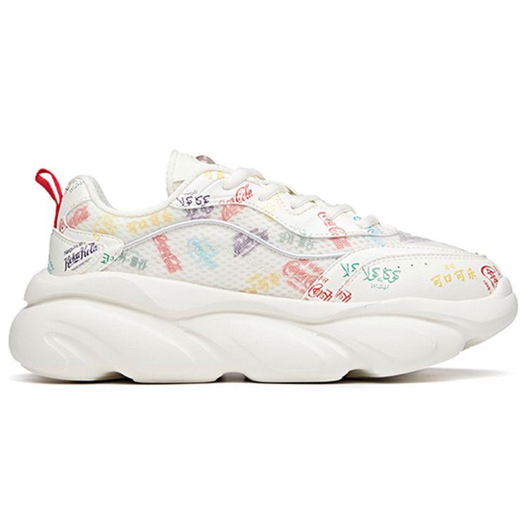 Coca Cola x Anta Серия Life Кроссовки женские Meow Cat Paw Белые многоцветные 922048894-9