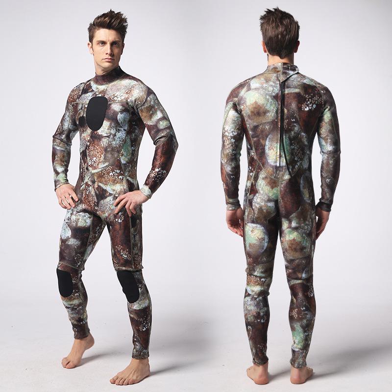 Neoprene 3MM Camouflage Diving Wetsuit - Warm, Cold-Proof One-Piece Surf Suit