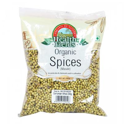 Цельный Кориандр (200 г), Organic Corriander Whole,  Health Fields