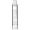 Vidaxl Kosze Gabionowe, 4 Szt, 400X50X200/220 Cm, Galwanizowane Żelazo