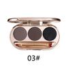Tri-Color Eyebrow Powder Waterproof Sweatproof Fadeless Long-Lasting Eyebrow Repair Matte Integrated Nature Genuine Goods Official Flagship Store