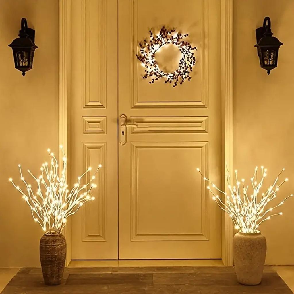 White Birch Branch Light LED Festive Lights Battery Operated For Christmas Party Wedding Decoration Twig Outdoor Lights