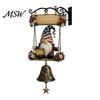 Customizable Welcome Door Sign Garden Gnome Bell, Outdoor Hanging Doorbell, Unique House Number Wind Chimes for Patio Home Porch Yard Decorations Bell